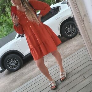 Tiered boho babydoll dress